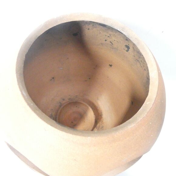 Terra Cotta Pumpkin Jack O Lantern Candle Holder Signed Clay Pottery Handmade - Picture 6 of 15